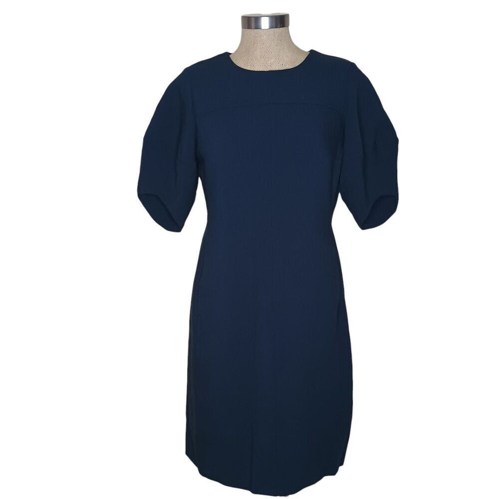 Banana Republic Dress Petite Sz 6 Blue Short Sleeve Classic Career Preppy NWT